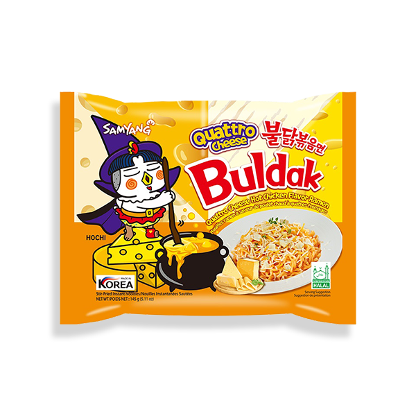 Buldak Spicy Chicken Quattro Cheese Ramen Noodles Exoticers buldak-spicy-chicken-quattro-cheese-ramen-noodles-exoticers