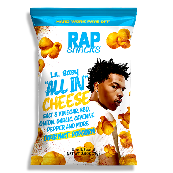 Rap Snacks Lil Baby All In Cheese Gourmet Popcorn Exoticers