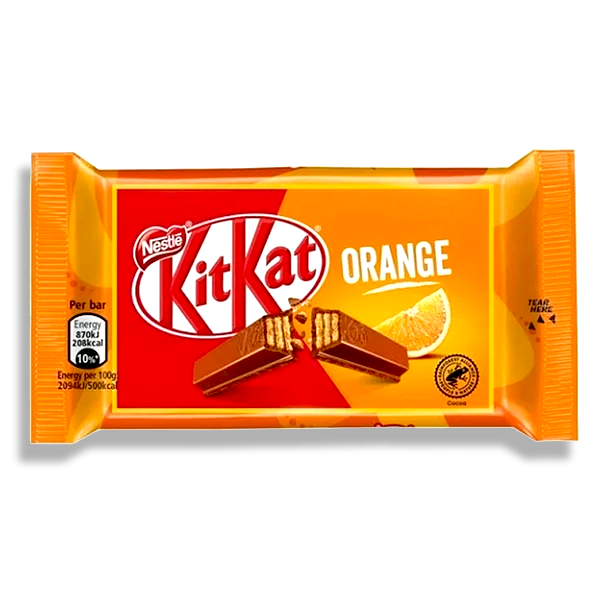 Kit Kat 4 finger Orange Chocolate Bar Exoticers