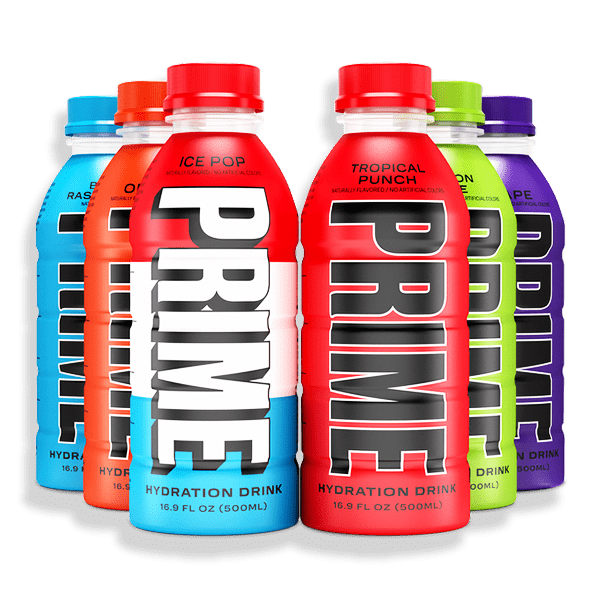 PRIME HYDRATION DRINK, ALL FLAVOURS & MERCHANDISE
